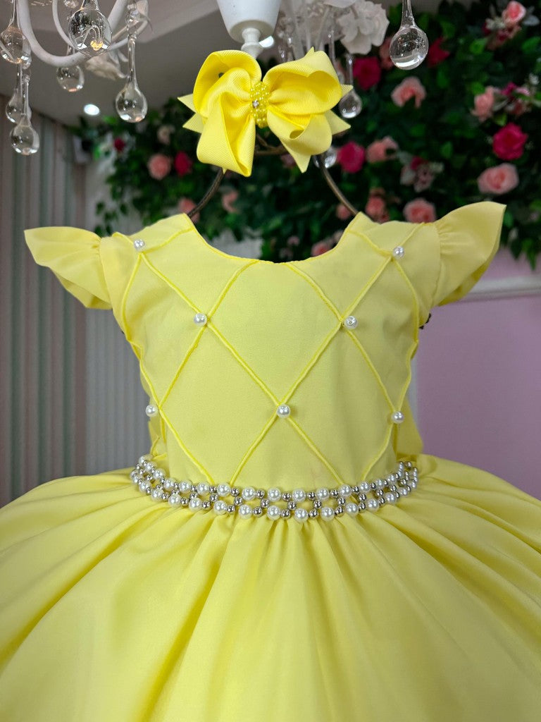 Vestido Ysa Kids Francine Amarelo - Leveza e Elegância para Meninas | Bebeloo Kids