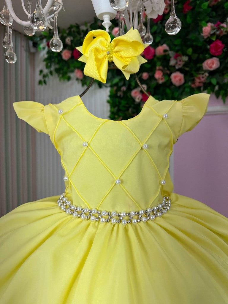 Vestido Ysa Kids Francine Amarelo - Leveza e Elegância para Meninas | Bebeloo Kids