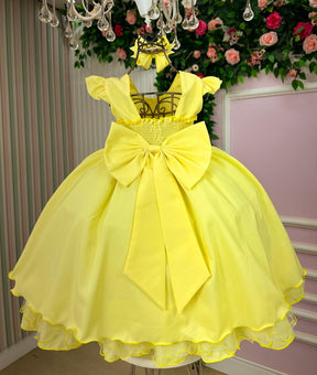 Vestido Ysa Kids Francine Amarelo - Leveza e Elegância para Meninas | Bebeloo Kids