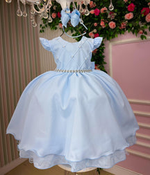 Vestido Ysa Kids Francine Azul Bebe - Leveza e Elegância para Meninas | Bebeloo Kids