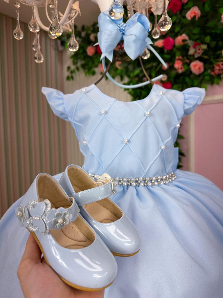 Vestido Ysa Kids Francine Azul Bebe - Leveza e Elegância para Meninas | Bebeloo Kids