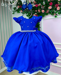 Vestido Ysa Kids Francine Azul Royal - Leveza e Elegância para Meninas | Bebeloo Kids