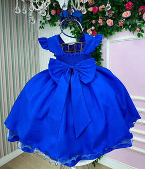 Vestido Ysa Kids Francine Azul Royal - Leveza e Elegância para Meninas | Bebeloo Kids