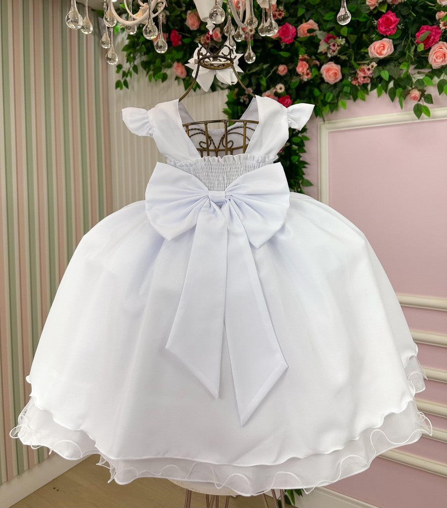 Vestido Ysa Kids Francine Branco - Leveza e Elegância para Meninas | Bebeloo Kids