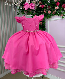 Vestido Ysa Kids Francine Rosa Chiclete - Leveza e Elegância para Meninas | Bebeloo Kids