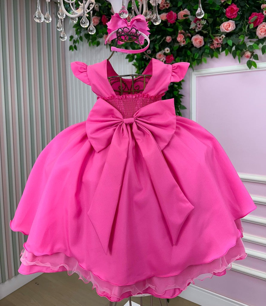 Vestido Ysa Kids Francine Rosa Chiclete - Leveza e Elegância para Meninas | Bebeloo Kids