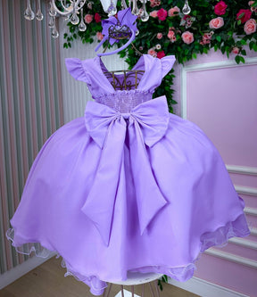 Vestido Ysa Kids Francine Lilas - Leveza e Elegância para Meninas | Bebeloo Kids