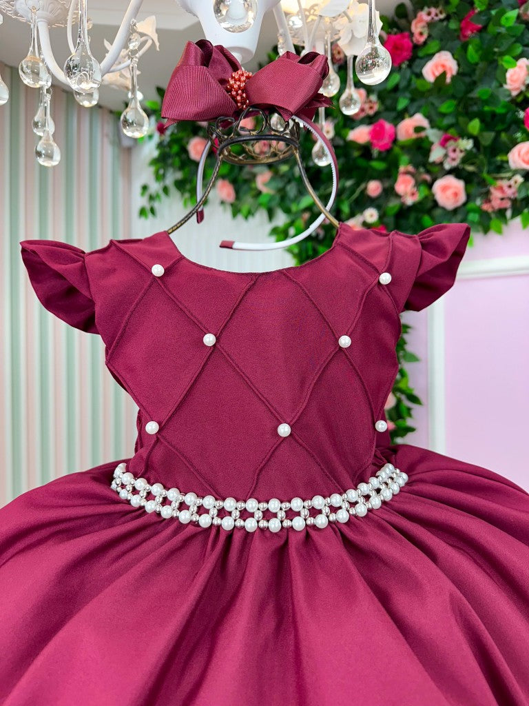 Vestido Ysa Kids Francine Marsala - Leveza e Elegância para Meninas | Bebeloo Kids