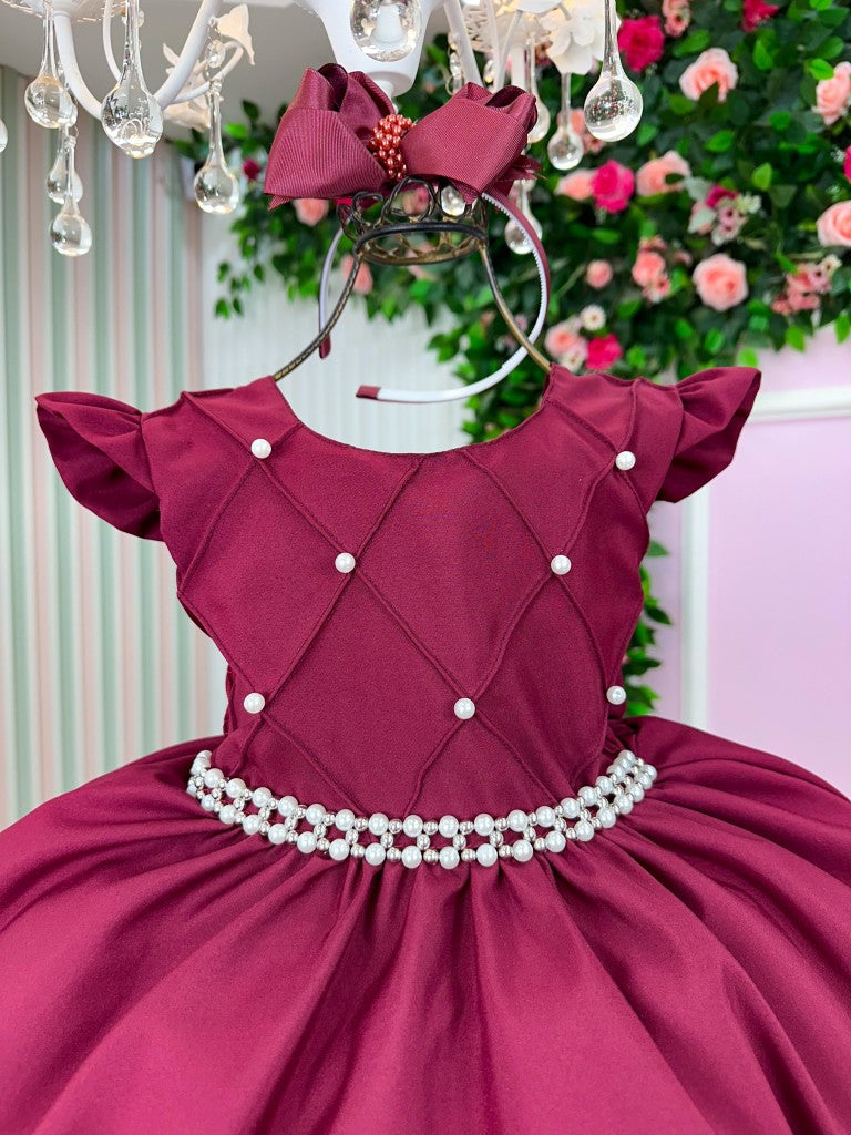 Vestido Ysa Kids Francine Marsala - Leveza e Elegância para Meninas | Bebeloo Kids