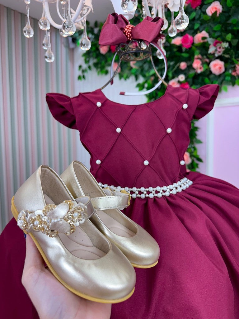 Vestido Ysa Kids Francine Marsala - Leveza e Elegância para Meninas | Bebeloo Kids