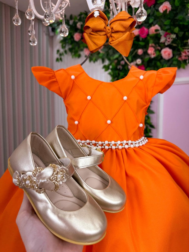 Vestido Ysa Kids Francine Terracota - Leveza e Elegância para Meninas | Bebeloo Kids