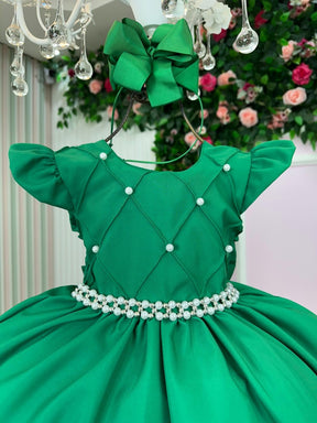 Vestido Ysa Kids Francine Verde Bandeira - Leveza e Elegância para Meninas | Bebeloo Kids