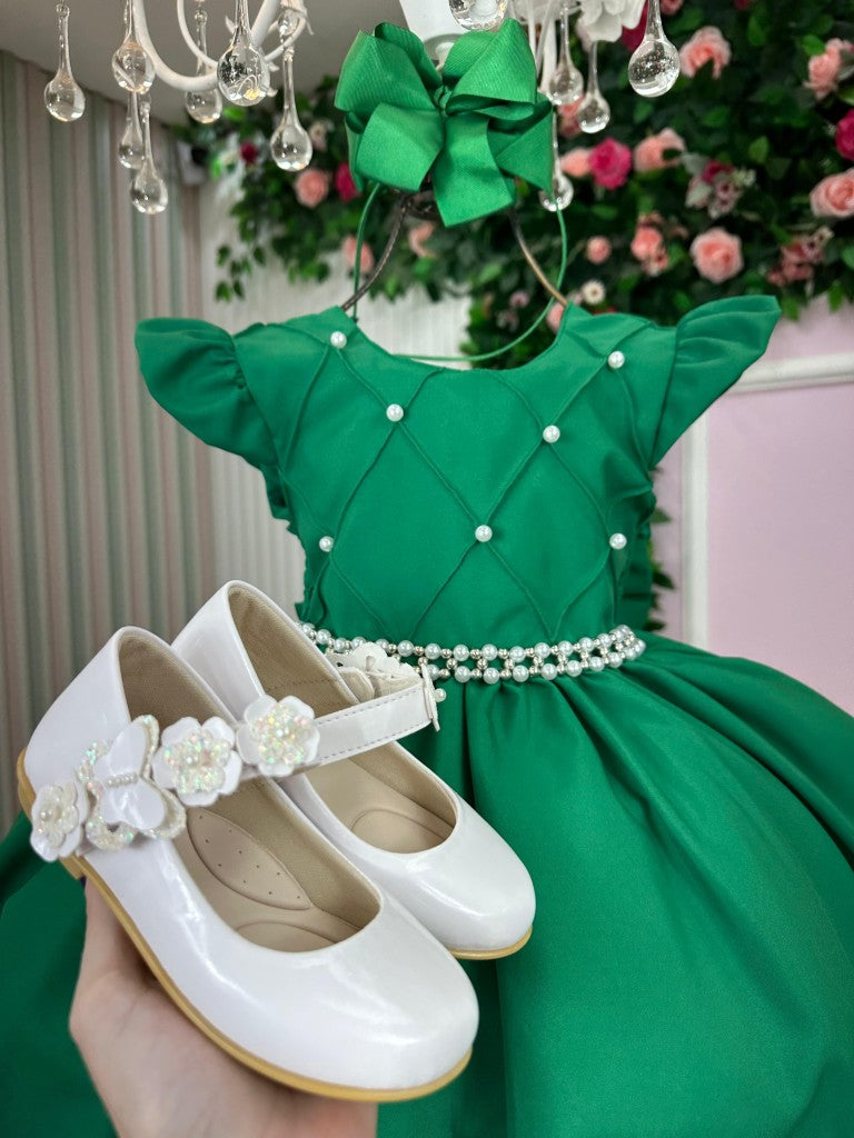 Vestido Ysa Kids Francine Verde Bandeira - Leveza e Elegância para Meninas | Bebeloo Kids