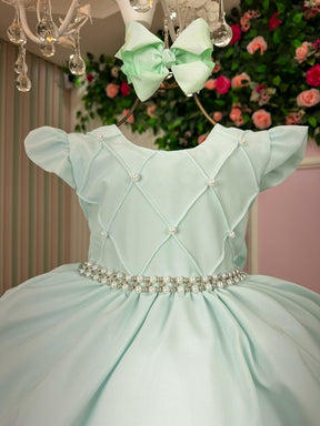 Vestido Ysa Kids Francine Verde Claro - Leveza e Elegância para Meninas | Bebeloo Kids