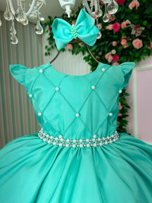 Vestido Ysa Kids Francine Verde Menta - Leveza e Elegância para Meninas | Bebeloo Kids