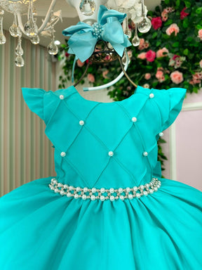 Vestido Ysa Kids Francine Verde Tiffany - Leveza e Elegância para Meninas | Bebeloo Kids