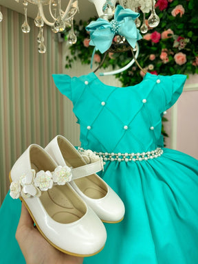 Vestido Ysa Kids Francine Verde Tiffany - Leveza e Elegância para Meninas | Bebeloo Kids