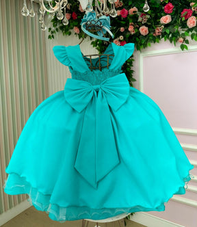 Vestido Ysa Kids Francine Verde Tiffany - Leveza e Elegância para Meninas | Bebeloo Kids