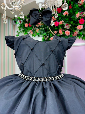 Vestido Ysa Kids Francine Preto - Leveza e Elegância para Meninas | Bebeloo Kids