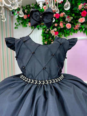 Vestido Ysa Kids Francine Preto - Leveza e Elegância para Meninas | Bebeloo Kids