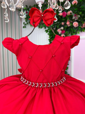 Vestido Ysa Kids Francine Vermelho - Leveza e Elegância para Meninas | Bebeloo Kids