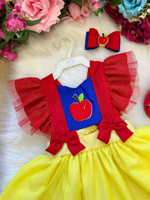 Romper/Vestido Princesa Branca de Neve - Leveza e Elegância para Meninas | Bebeloo Kids
