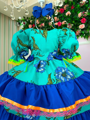 Vestido Banana Club Junino Luxo Arraia da Floresta - Leveza e Elegância para Meninas | Bebeloo Kids