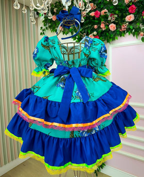 Vestido Banana Club Junino Luxo Arraia da Floresta - Leveza e Elegância para Meninas | Bebeloo Kids