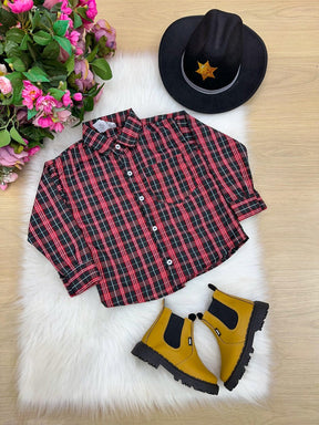 Camisa Xadrez Junina Hugo - Elegância e Conforto para os Pequenos | Bebeloo Kids
