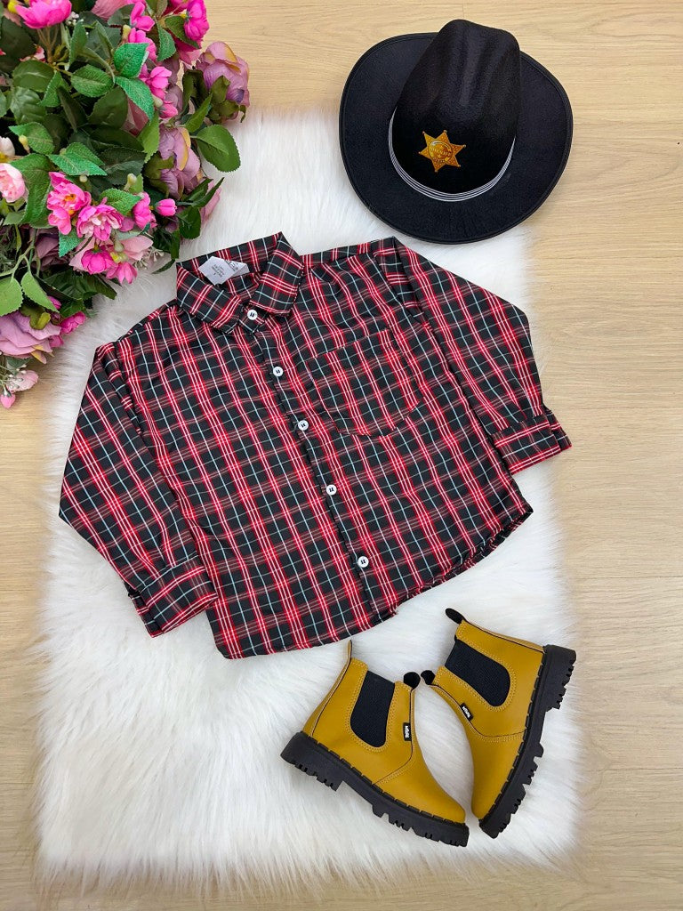Camisa Xadrez Junina Hugo - Elegância e Conforto para os Pequenos | Bebeloo Kids