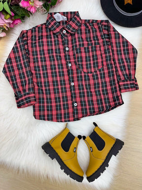 Camisa Xadrez Junina Hugo - Elegância e Conforto para os Pequenos | Bebeloo Kids