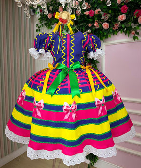 Vestido Marie Junino Luxo Arraiá da Farra - Leveza e Elegância para Meninas | Bebeloo Kids