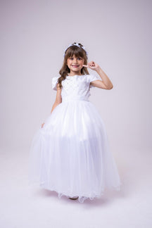 Vestido Enjoy Longo Gabriela Branco - Leveza e Elegância para Meninas | Bebeloo Kids