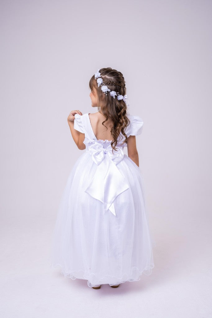 Vestido Enjoy Longo Gabriela Branco - Leveza e Elegância para Meninas | Bebeloo Kids