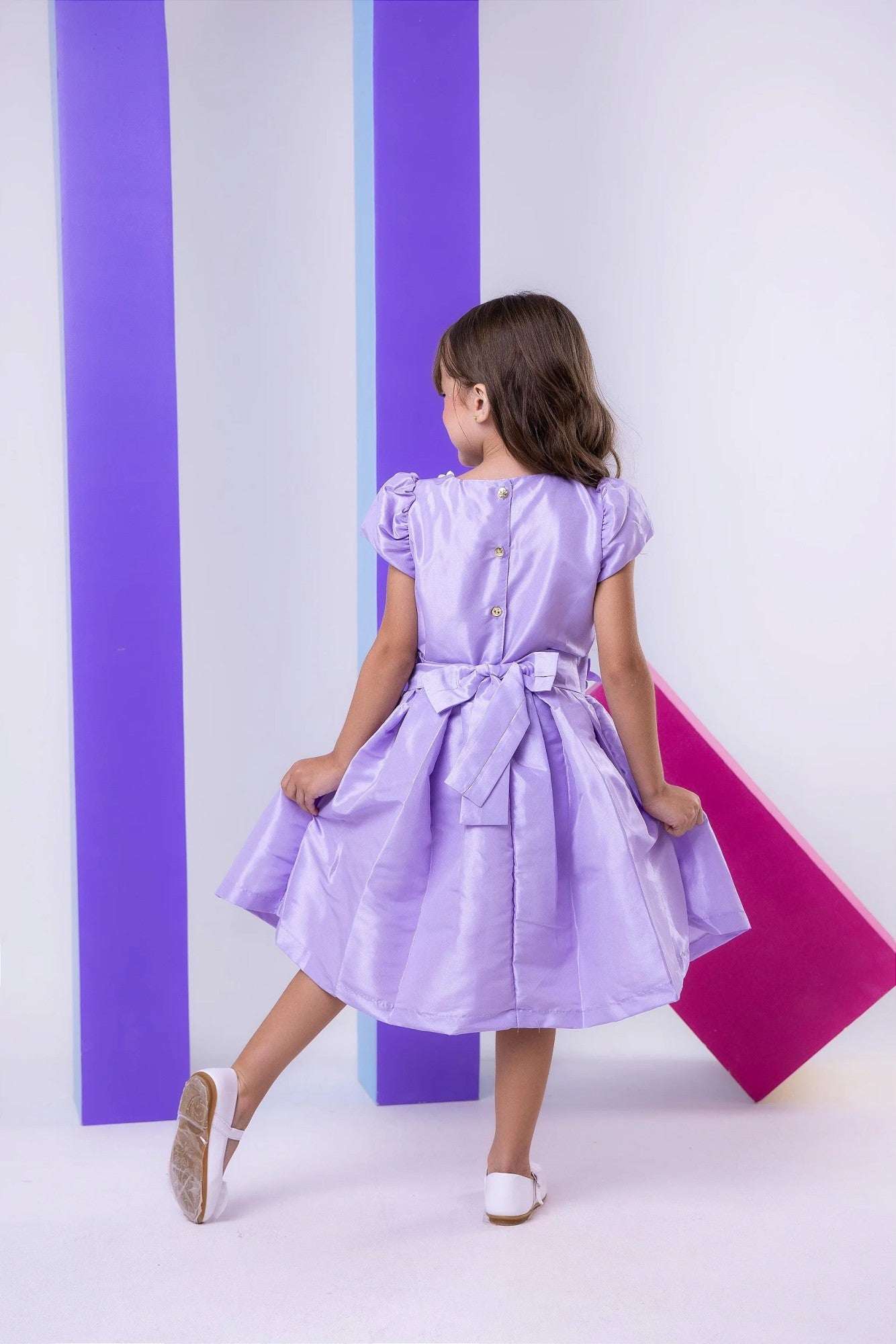 Vestido Miss Sweet Jardim Encantado Lilas