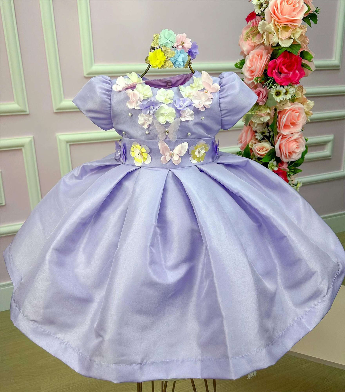 Vestido Miss Sweet Jardim Encantado Lilas - Leveza e Elegância para Meninas | Bebeloo Kids
