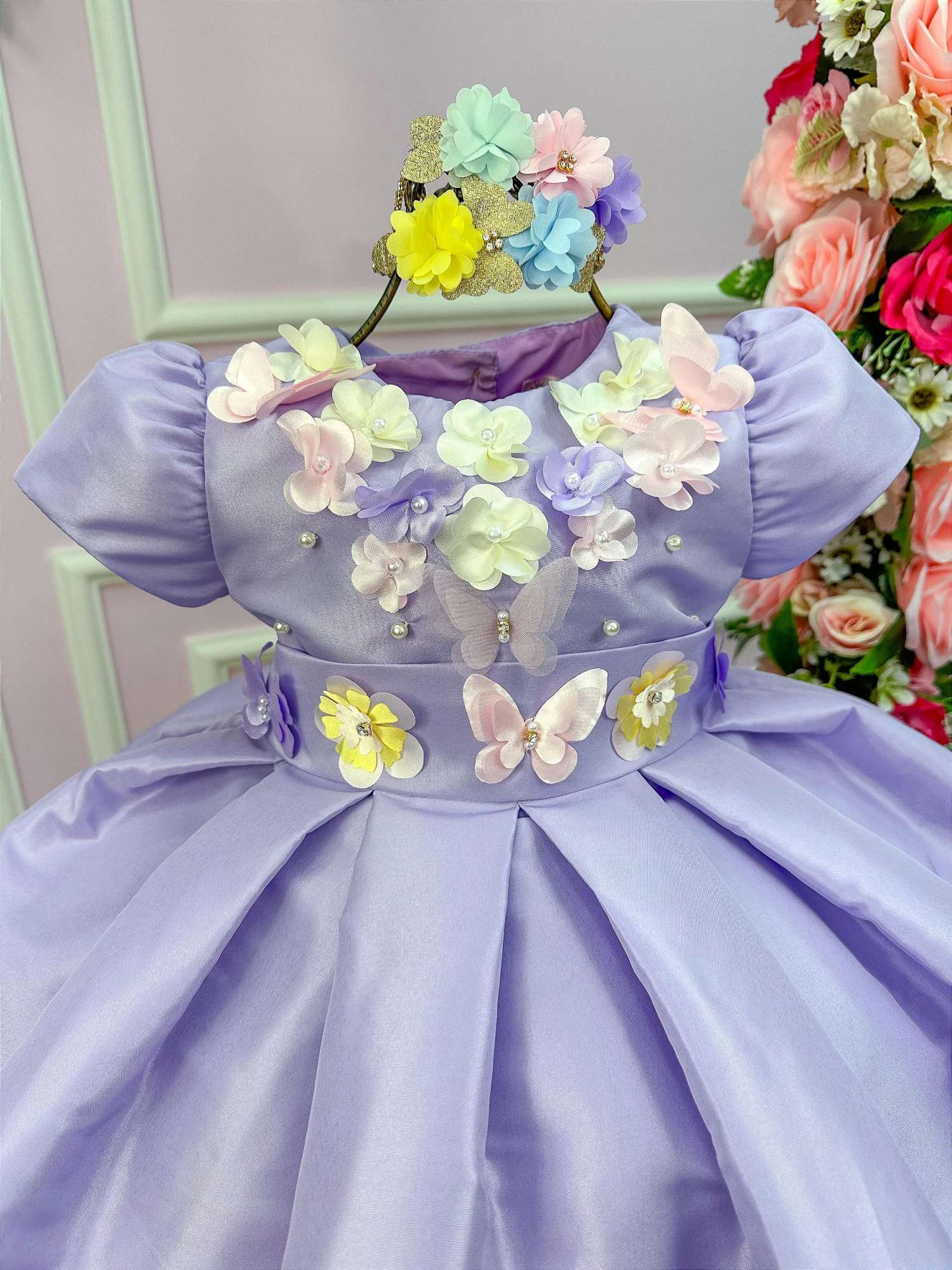 Vestido Miss Sweet Jardim Encantado Lilas - Leveza e Elegância para Meninas | Bebeloo Kids