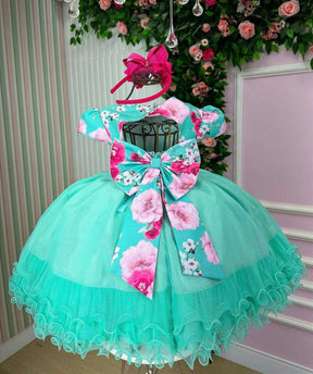 Vestido Menina Bonita Jardim Encantado Maiza Verde