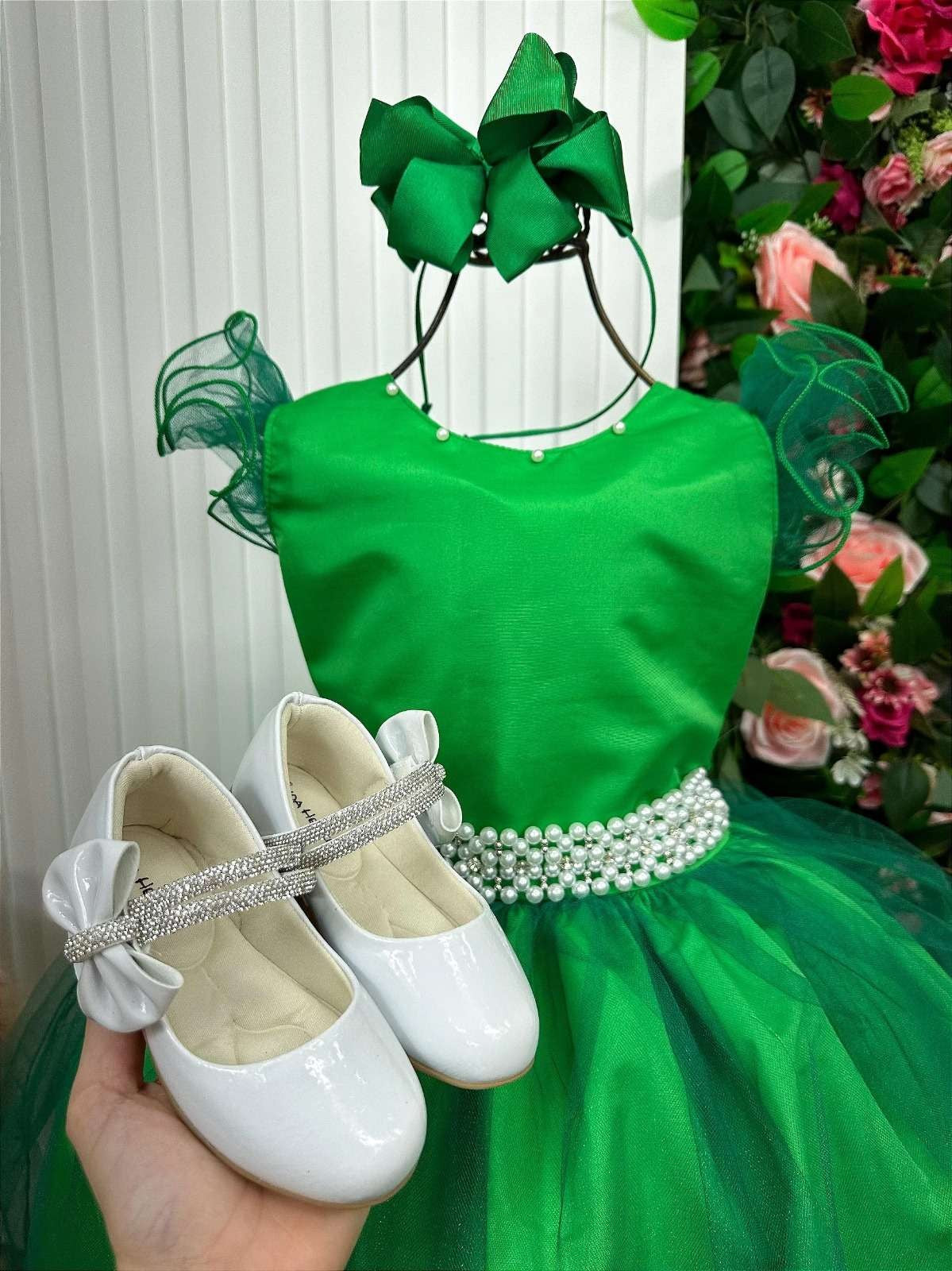 Vestido Marie Longo Amanda Verde Bandeira - Leveza e Elegância para Meninas | Bebeloo Kids