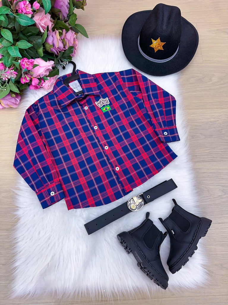 Camisa Junina Miss Cherry Rodeio Patrick - Elegância e Conforto para os Pequenos | Bebeloo Kids