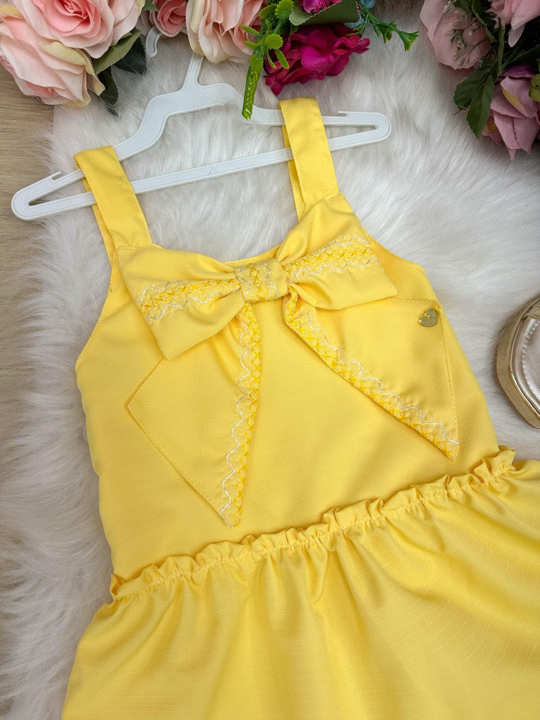 Vestido Blogueirinha Lola Amarelo - Leveza e Elegância para Meninas | Bebeloo Kids