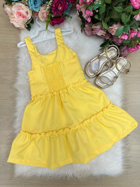 Vestido Blogueirinha Lola Amarelo - Leveza e Elegância para Meninas | Bebeloo Kids