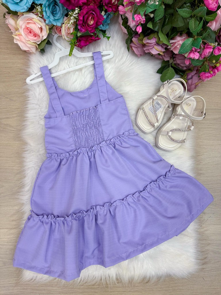 Vestido Blogueirinha Lola Lilas - Leveza e Elegância para Meninas | Bebeloo Kids