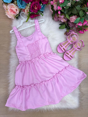Vestido Blogueirinha Lola Rosa Bebe - Leveza e Elegância para Meninas | Bebeloo Kids