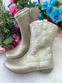 Bota/ Coturno Flor Di Mila Boiadeira Texana Maria Dourado - Qualidade e Cuidado para os Pequenos | Bebeloo Kids