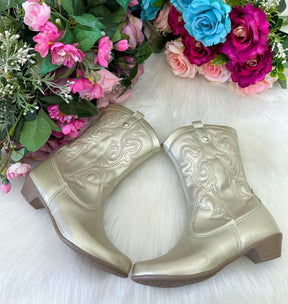 Bota/ Coturno Flor Di Mila Boiadeira Texana Maria Dourado - Qualidade e Cuidado para os Pequenos | Bebeloo Kids