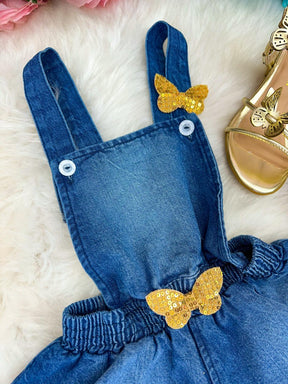 Jardineira Blogueirinha Jeans Elo - Charme e Conforto para Bebês | Bebeloo Kids