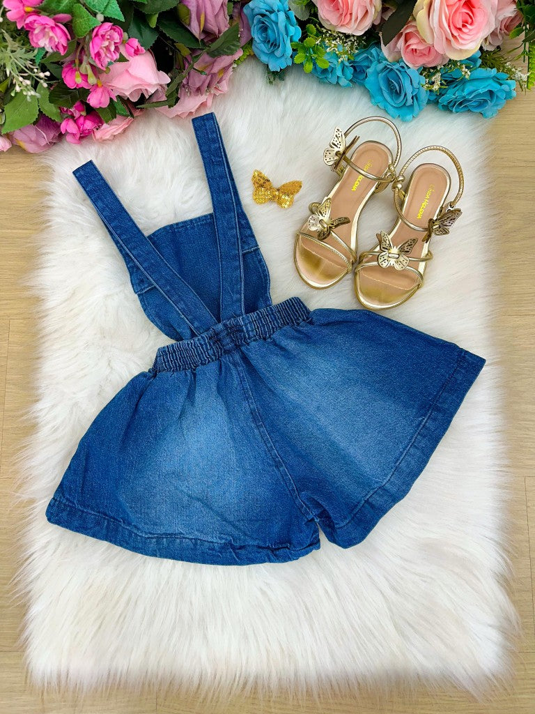 Jardineira Blogueirinha Jeans Elo - Charme e Conforto para Bebês | Bebeloo Kids