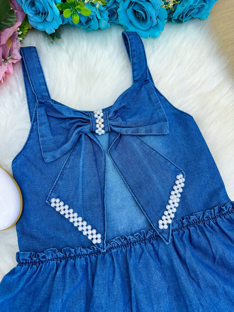Vestido Blogueirinha Lola Jeans - Leveza e Elegância para Meninas | Bebeloo Kids
