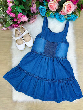 Vestido Blogueirinha Lola Jeans - Leveza e Elegância para Meninas | Bebeloo Kids